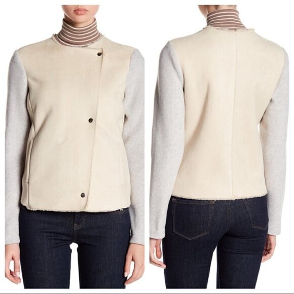 BB Dakota Glenna Faux Suede Sherpa Jacket - Picture 3 of 14